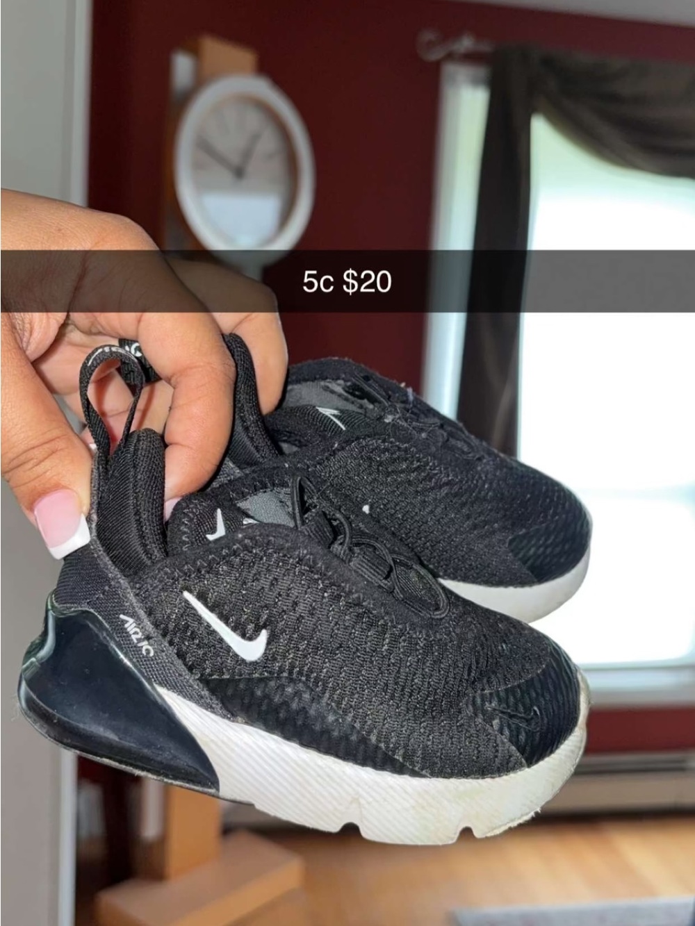 Nike Kids Black and White Slip-On Athletic Sneakers